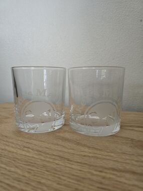 Clear Etched Glass Makers Mark Glasses